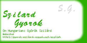 szilard gyorok business card
