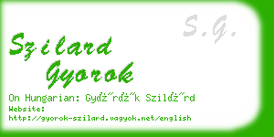 szilard gyorok business card